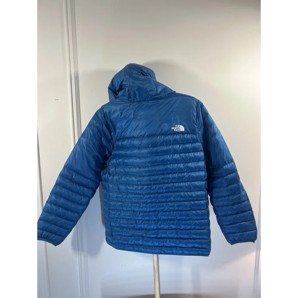 The North Face Mens L Blue Terra Peak Hoodie Puffer Jacket Nylon Shell NWT 2026